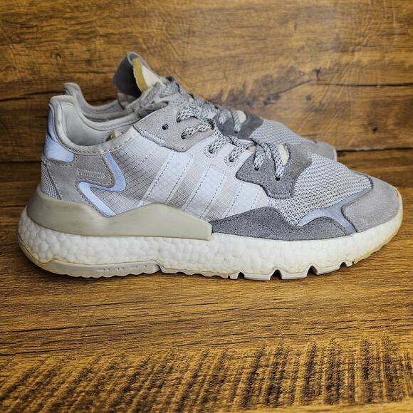 Adidas Nite Joggers Grey Tennis shoes sneaker size 8 womens - Picture 3 of 11